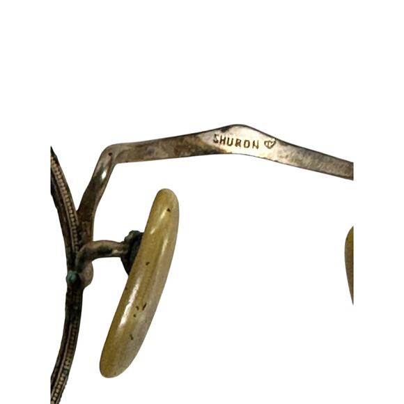 Sharon 1940s Round Wire Frame Glasses Art Deco Case & Original Certificates main image 7